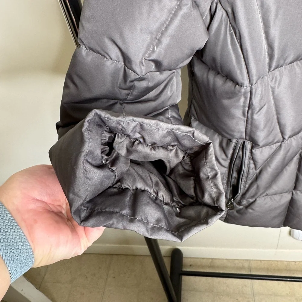 CALVIN KLEIN 1X Gray Winter Coat with attached hood